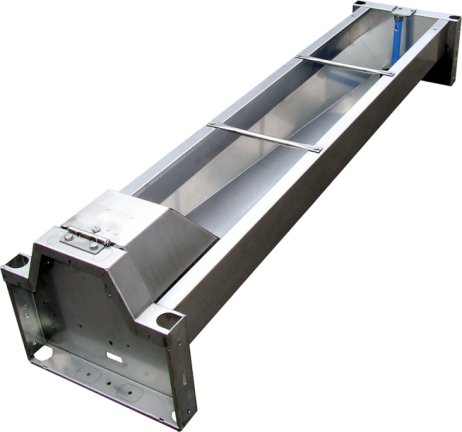 Snelafvoer-Drinkbak 190cm, 130l, r.v.s.Mod.6219 voor wandbevestiging
inclusief Stophouder