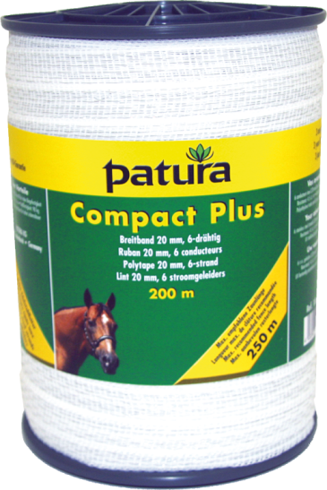 Compact Plus lint 20mm wit, 400m rol