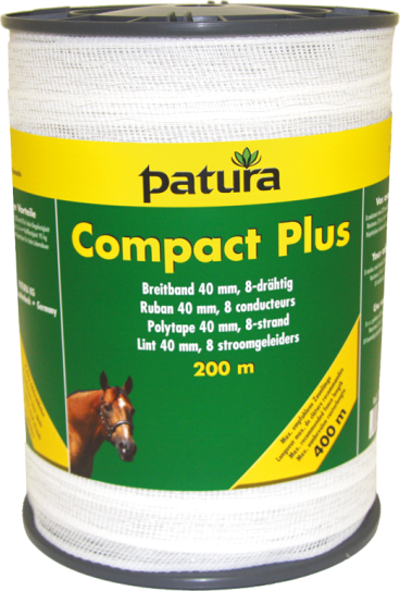 Compact Plus lint 40mm wit, 200m rol