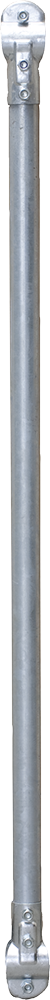Spijl paardenvoerhek 1,47 m, d=48,3mmincl.  2 T-zadelklemmen