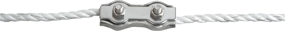 Cordverbinder r.v.s., voor cord tot6 mm (10 stuk/pak)