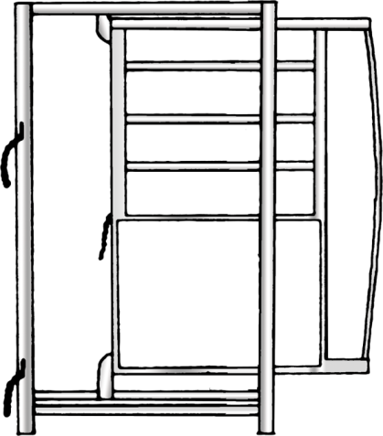 Frame met schuifdeur, 0,90 x 2,05m, vz